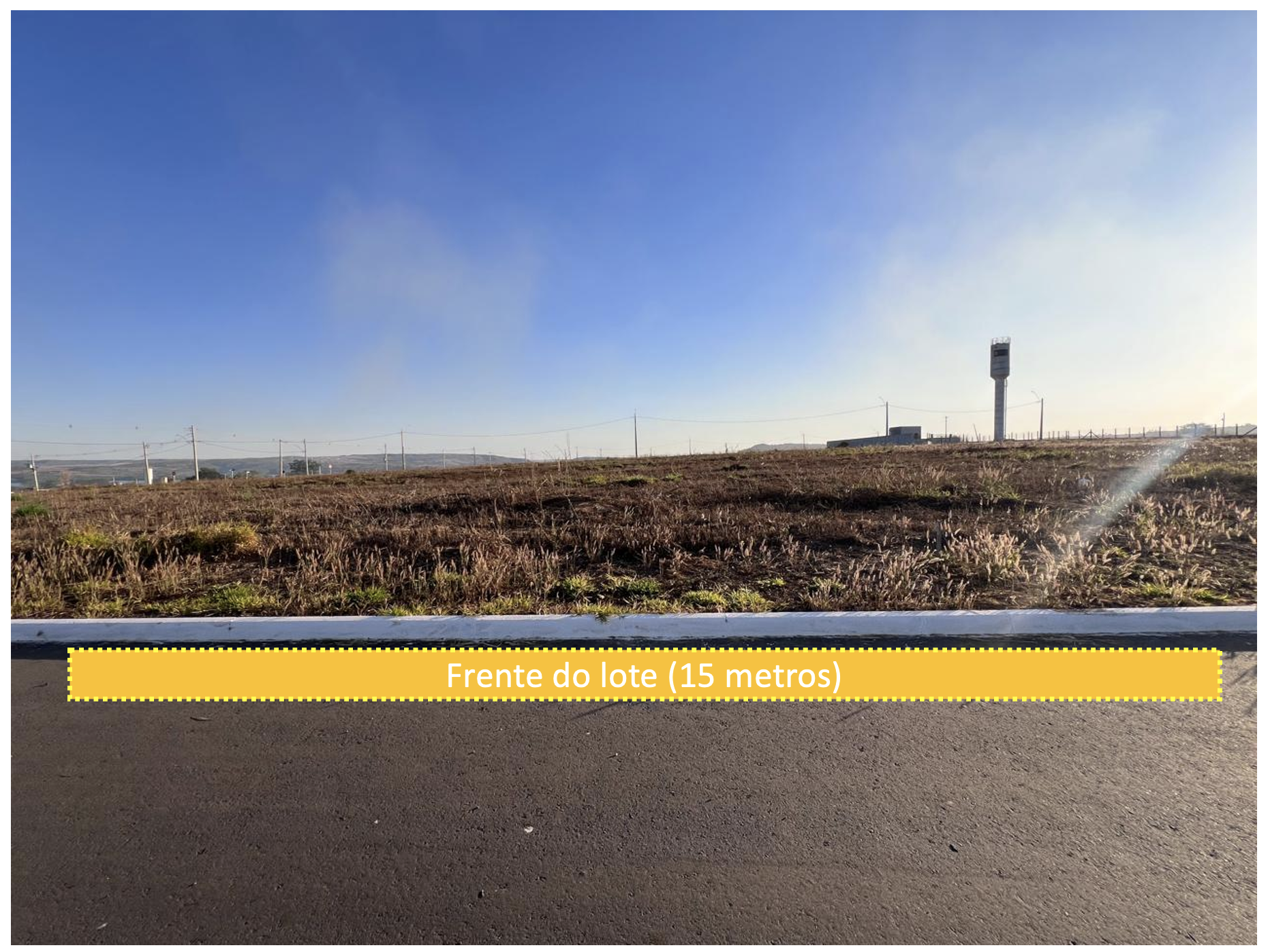 Frente do lote (15 metros)